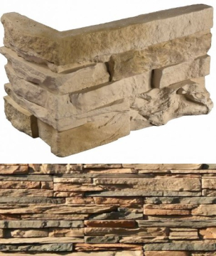 Искусственный камень 102-45 Кросс Фелл угловой 7х25,5x10 (6х15,5x10) White Hills