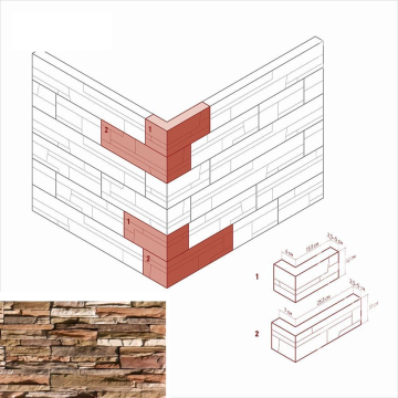 Искусственный камень 102-95 Кросс Фелл угловой 7х25,5x10 (6х15,5x10) White Hills