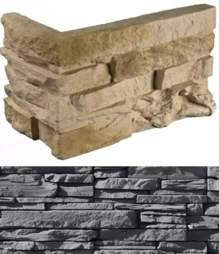 Искусственный камень 109-85 Кросс Фелл угловой 7х25,5x10 (6х15,5x10) White Hills