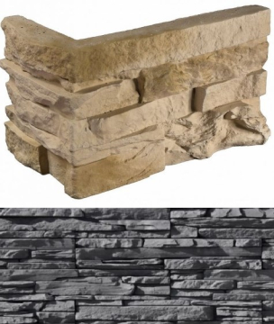 Искусственный камень 109-85/R Кросс Фелл угловой 7х25,5x10 (6х15,5x10) White Hills