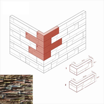 Искусственный камень 138-85 Уорд Хилл угол 10x29,5x10 (9x24x10) White Hills