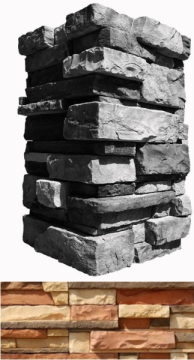 Искусственный камень 150-55 Уайт Клиффс угол 10x28,5x10 (8,5x24x10) White Hills