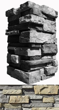 Искусственный камень 150-85 Уайт Клиффс угол 10x28,5x10 (8,5x24x10) White Hills