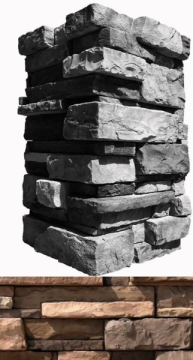 Искусственный камень 152-95 Уайт Клиффс угол 10x28,5x10 (8,5x24x10) White Hills
