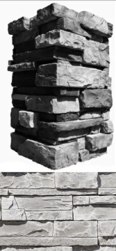 Искусственный камень 153-05 Уайт Клиффс угол 10x28,5x10 (8,5x24x10) White Hills