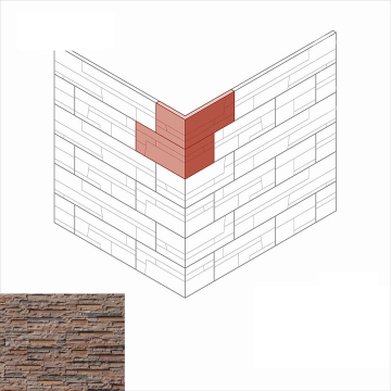 Искусственный камень 182-45 Айлэнд угол 12,5x20,5 (13x21) x 9,5 x 1-2,3 White Hills