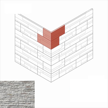Искусственный камень 184-05 Айлэнд Design угол 12,5x20,5 (13x21) x 9,5 x 1-2,3 White Hills