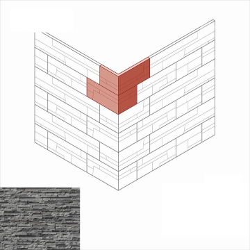 Искусственный камень 188-85 Айлэнд угол 12,5x20,5 (13x21) x 9,5 x 1-2,3 White Hills