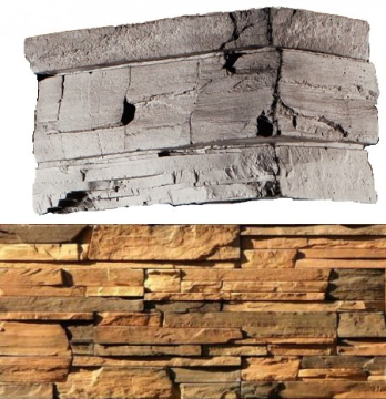 Искусственный камень 200-45 Фьорд Лэнд угол 7х26,5x10 (6х16,5x10) White Hills
