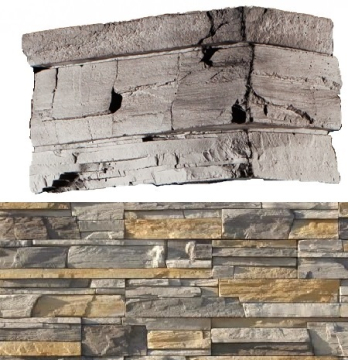 Искусственный камень 200-85 Фьорд Лэнд угол 7х26,5x10 (6х16,5x10) White Hills