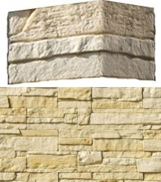 Искусственный камень 230-15 Каскад Рейндж угол 8x17.5x9.5 White Hills