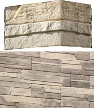 Искусственный камень 232-85 Каскад Рейндж угол 8x17.5x9.5 White Hills