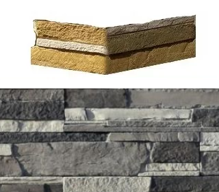 Искусственный камень 242-85 Зендлэнд угол 7x26,5x10 (7x16,5x10) White Hills