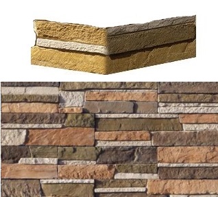 Искусственный камень 242-95 Зендлэнд угол 7x26,5x10 (7x16,5x10) White Hills