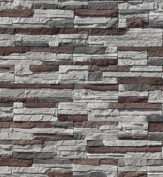 Искусственный камень 292-00 Хайлэнд плоскость 37,6(22,6;15)x9,5x0,7-1,7 White Hills