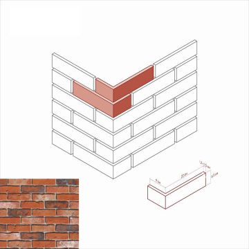 Искусственный камень 303-65 Лондон брик Design угол 9х22x6.5 White Hills