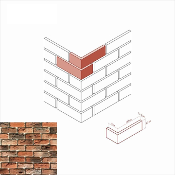 Искусственный камень 306-55 Бремен брик Design Угол 8x18,5x6,5 White Hills