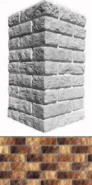 Искусственный камень 311-45 Алтен брик угол 7.5х18.5x5.5 White Hills