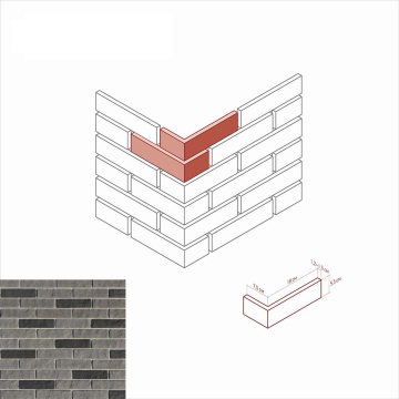 Искусственный камень 313-85 Алтен брик Design угол 7.5х18.5x5.5 White Hills