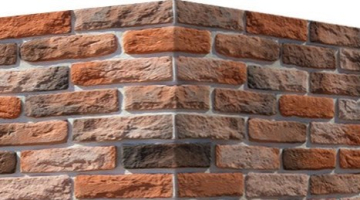 Искусственный камень 316-55 Брюгге брик Design угол 8x19x6.5 White Hills
