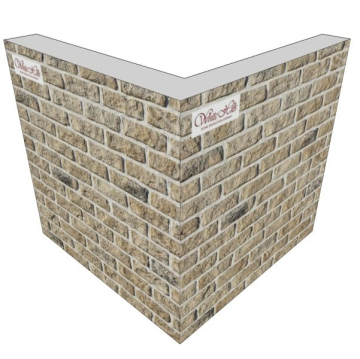 Искусственный камень 319-15 Брюгге брик Design угол 8x19x6.5 White Hills