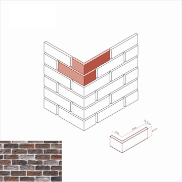 Искусственный камень 319-65 Брюгге брик Design угол 8x19x6.5 White Hills