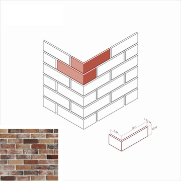 Искусственный камень 323-95 Кельн брик Design Угол 9x20x6.5 White Hills