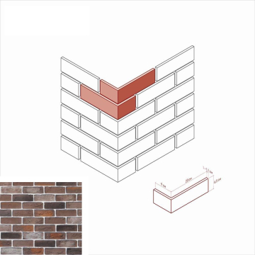Искусственный камень 324-65 Кельн брик Design Угол 9x20x6.5 White Hills