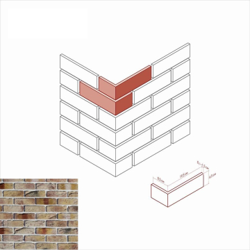 Искусственный камень 327-35 Торн брик Design Угол 8,5х19,5x6,5 White Hills
