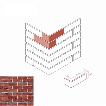 Искусственный камень 327-55 Торн брик Design Угол 8,5х19,5x6,5 White Hills