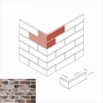 Искусственный камень 347-95 Рейн брик Design угол 9,5-10,5х21,5-24x6,5-7,8x1,5-2,0 White Hills