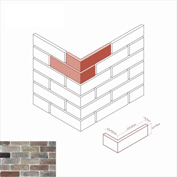 Искусственный камень 348-95 Рейн брик Design угол 9,5-10,5х21,5-24x6,5-7,8x1,5-2,0 White Hills