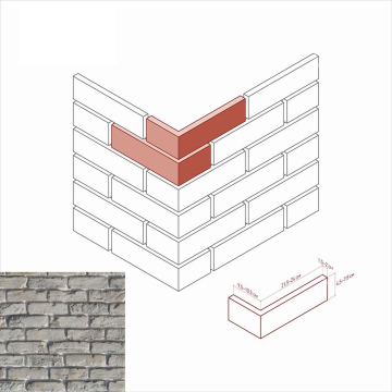 Искусственный камень 349-15 Рейн брик Design угол 9,5-10,5х21,5-24x6,5-7,8x1,5-2,0 White Hills