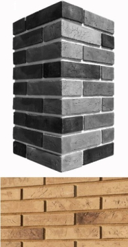 Искусственный камень 350-15 Терамо брик угол 9x20,5x5.5 White Hills