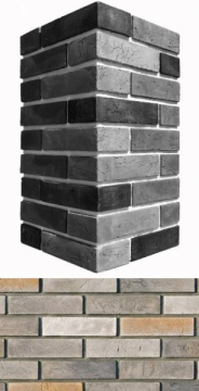 Искусственный камень 350-85 Терамо брик угол 9x20,5x5.5 White Hills