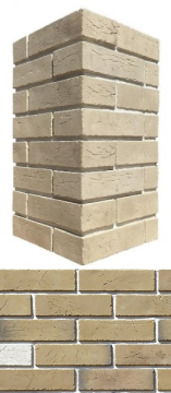 Искусственный камень 361-15 Терамо брик II угол 10x22,5x6,5 White Hills