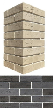 Искусственный камень 363-85 Терамо брик Design II угол 10x22,5x6,5 White Hills