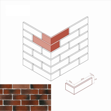 Искусственный камень 375-75 Сити брик угол 10x22x7 White Hills