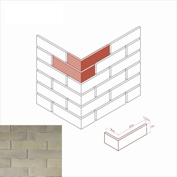 Искусственный камень 379-95 Сити брик Угол 10x22x7 White Hills