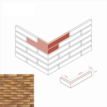 Искусственный камень 380-65 Остия брик Угол 12x26.5x4.9 White Hills