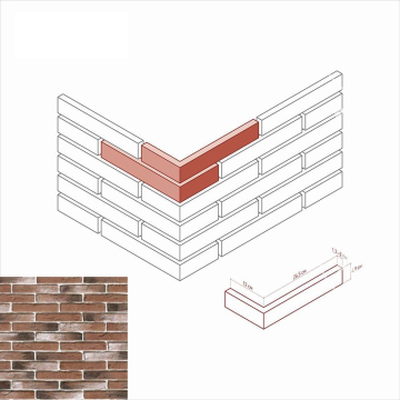 Искусственный камень 381-75 Остия брик Угол 12x26.5x4.9 White Hills