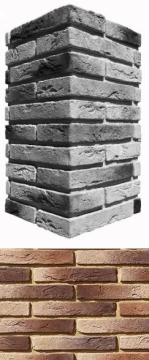 Искусственный камень 383-45 Остия брик угол 12x26.5x4.9 White Hills