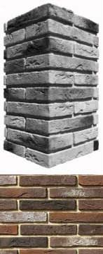 Искусственный камень 384-65 Остия брик Design угол 12x26.5x4.9 White Hills