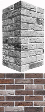 Искусственный камень 389-65 Дерри брик Design угол 18,5х8,5x4,8 White Hills