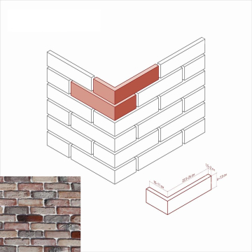 Искусственный камень 398-95 Берн брик Design Угол 9,5-10,5х21,5-24x6-7,5 White Hills