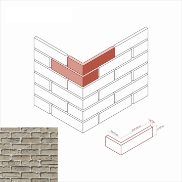 Искусственный камень 399-15 Берн брик Design Угол 9,5-10,5х21,5-24x6-7,5 White Hills