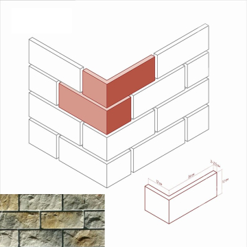Искусственный камень 406-85 Йоркшир угол 12x26x12 White Hills