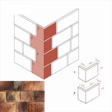 Искусственный камень 410-45 Шинон угол 8.5х16x15 (9.5х18x15) White Hills