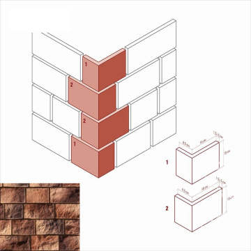 Искусственный камень 411-45 Шинон Угол 8.5х16x15 (9.5х18x15) White Hills