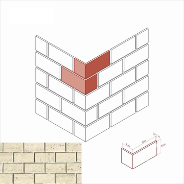 Искусственный камень 465-15 Монте Кьяро угол 8x18x9.5 White Hills